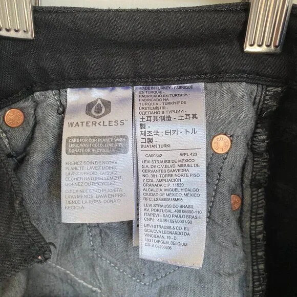 Levi's Wedgie Straight Fit Womens Jeans, Size 27, Black Sprout - Picture 14 of 14